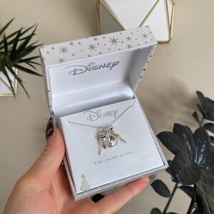 BEAUTY AND THE BEAST FINE SLIVER PLATED GENUINE CRYSTAL NECKLACE